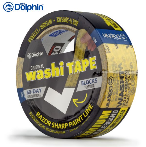 Високоякісна малярна стрічка Blue Dolphin Washi-XF7 ULTRA PREMIUM, 60 днів