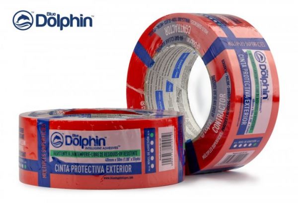 Стрічка малярна ПВХ Blue Dolphin Contractor для зовнішніх робіт та гладких поверхонь, 60 днів червона