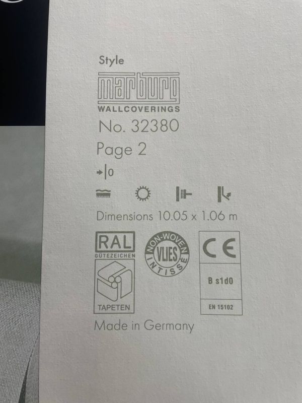 Шпалери вінілові на флізеліновій основі Marburg Style Conscious Living 32380