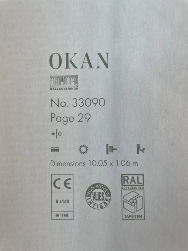 Шпалери вінілові на флізеліновій основі Marburg Okan 33090