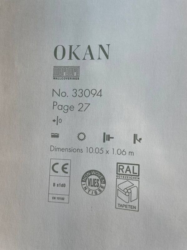 Шпалери вінілові на флізеліновій основі Marburg Okan 33094