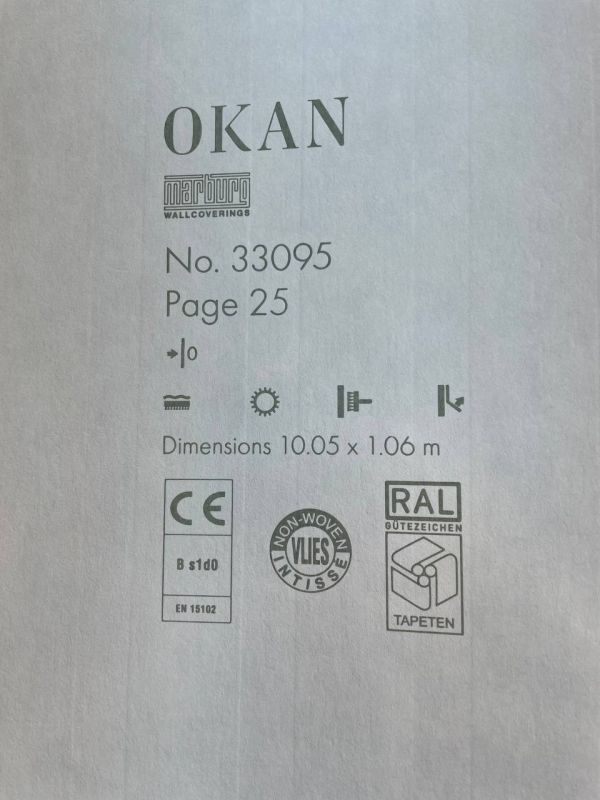 Шпалери вінілові на флізеліновій основі Marburg Okan 33095