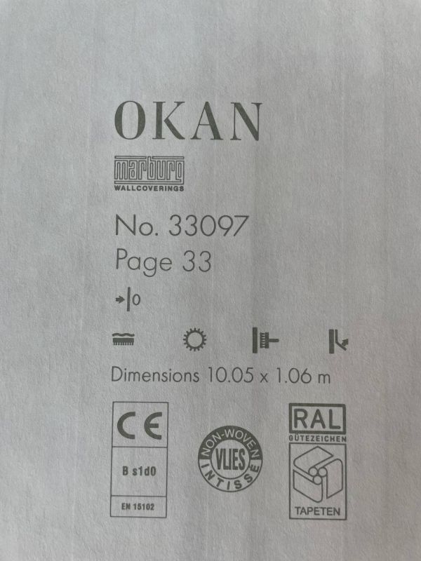 Шпалери вінілові на флізеліновій основі Marburg Okan 33097