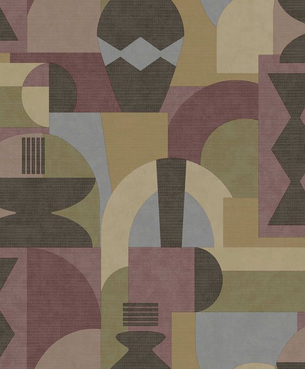 Шпалери Holden Khalili, Khalili Maroon/Beige