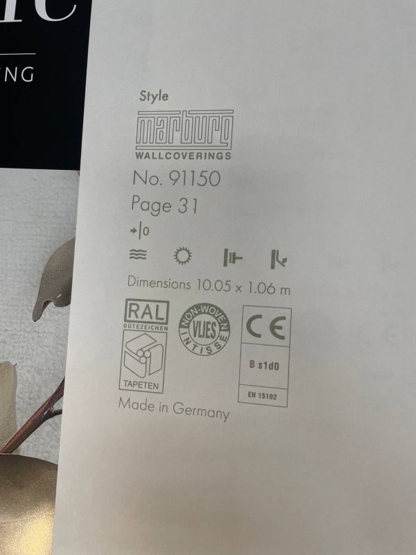 Шпалери вінілові на флізеліновій основі Marburg Style Conscious Living 91150