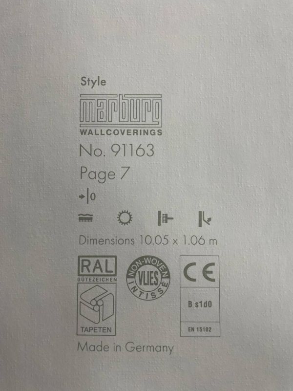 Шпалери вінілові на флізеліновій основі Marburg Style Conscious Living 91163