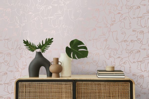 Шпалери Holden Amazonia, Linear Visage Pink
