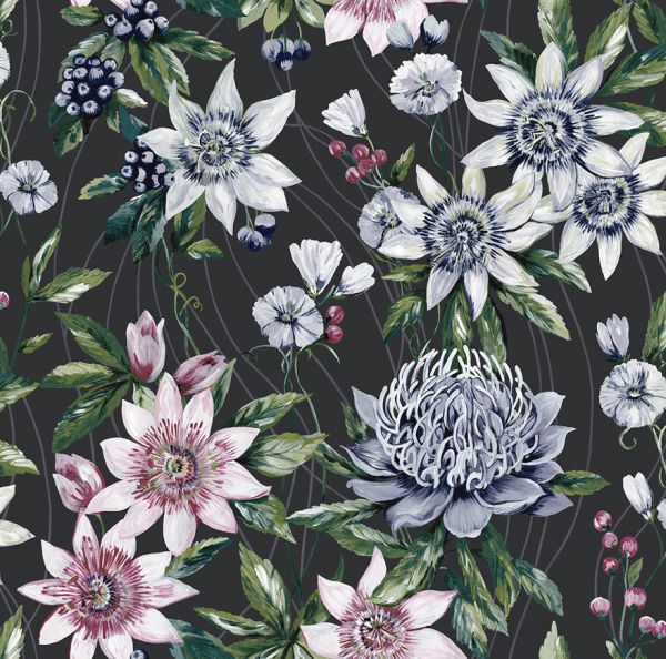 Шпалери Holden Amazonia, Passiflora Black