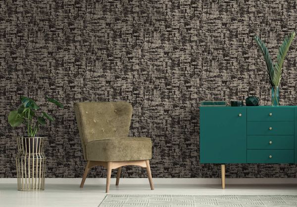 Шпалери Holden Khalili, Brindle Flock Black