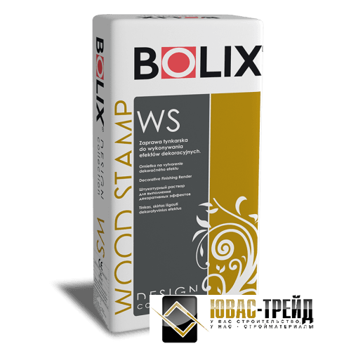 Штукатурка мінеральна для створення декоративних ефектів Bolix Wood Stamp WS, особливо текстури дерева