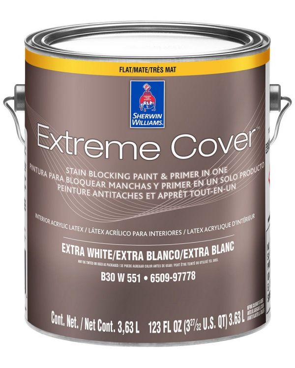 Фарба і грунт 2в1 інтер'єрна Sherwin-Williams Extreme Cover Interior Latex Stain Blocking, Extra White