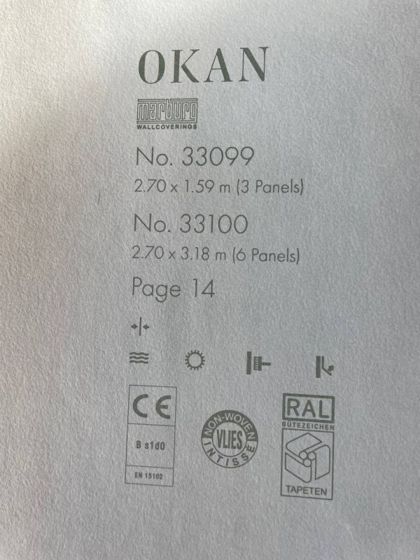Панно на флізеліновій основі Marburg Okan пара слонів 33100
