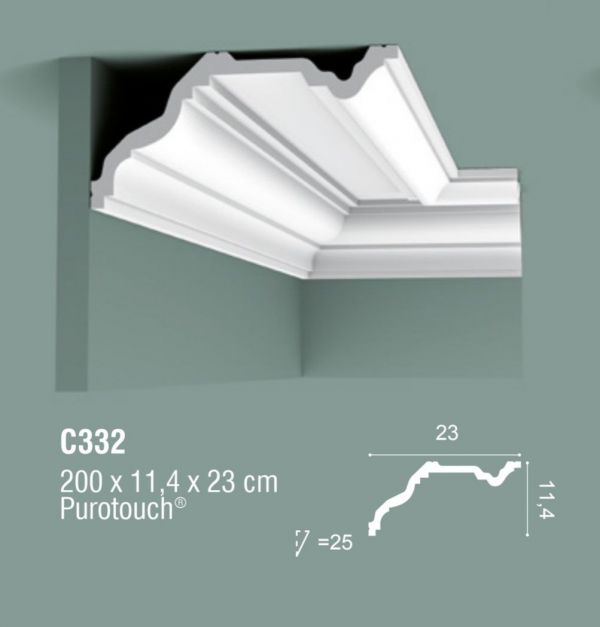 Карниз стельовий бордюр Orac C332 Purotouch® NOBLESSE