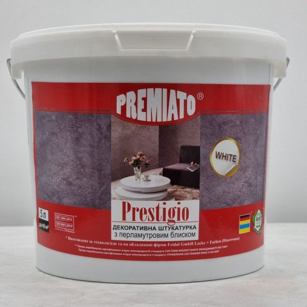 Декоративна штукатурка Premiato Prestigio з перламутровим блиском