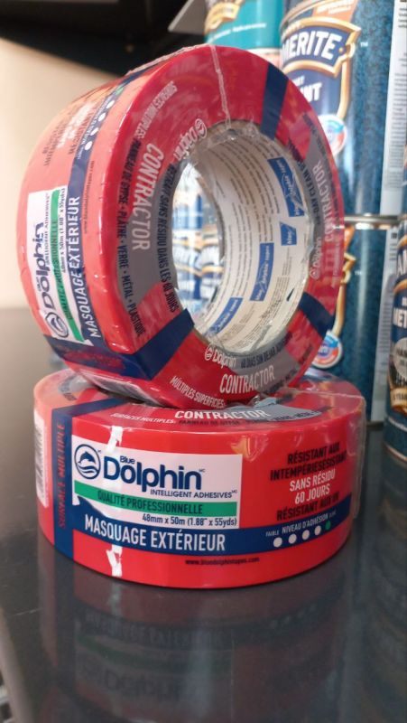 Стрічка малярна ПВХ Blue Dolphin Contractor для зовнішніх робіт та гладких поверхонь, 60 днів червона