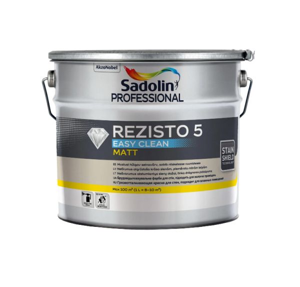 Фарба інтер'єрна брудовідштовхувальна Sadolin Professional Rezisto 5 Easy Clean акрилова