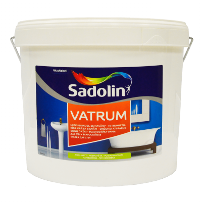 Фарба для вологих приміщень для стін та стелі Sadolin Vatrum, біла