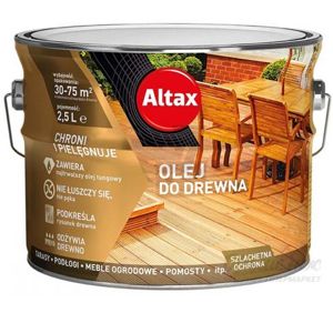 Олія для деревини суміш тунгової і льняної олії Altax Olej do drewna, матова